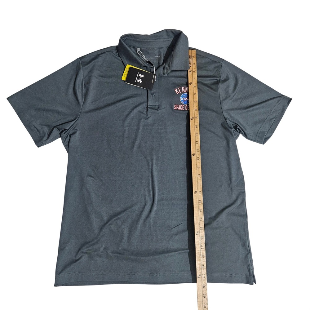 Under Armour Kennedy Space Center NASA Golf Polo Gray UPF 50 Mens Large NWT - Picture 5 of 8